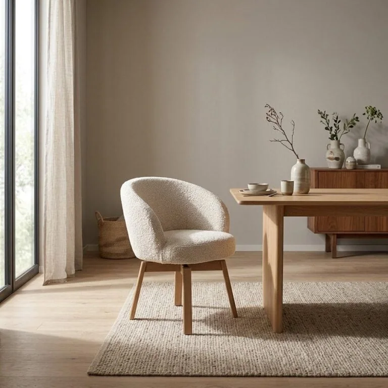 Livia Eetkamerstoel Beige stof