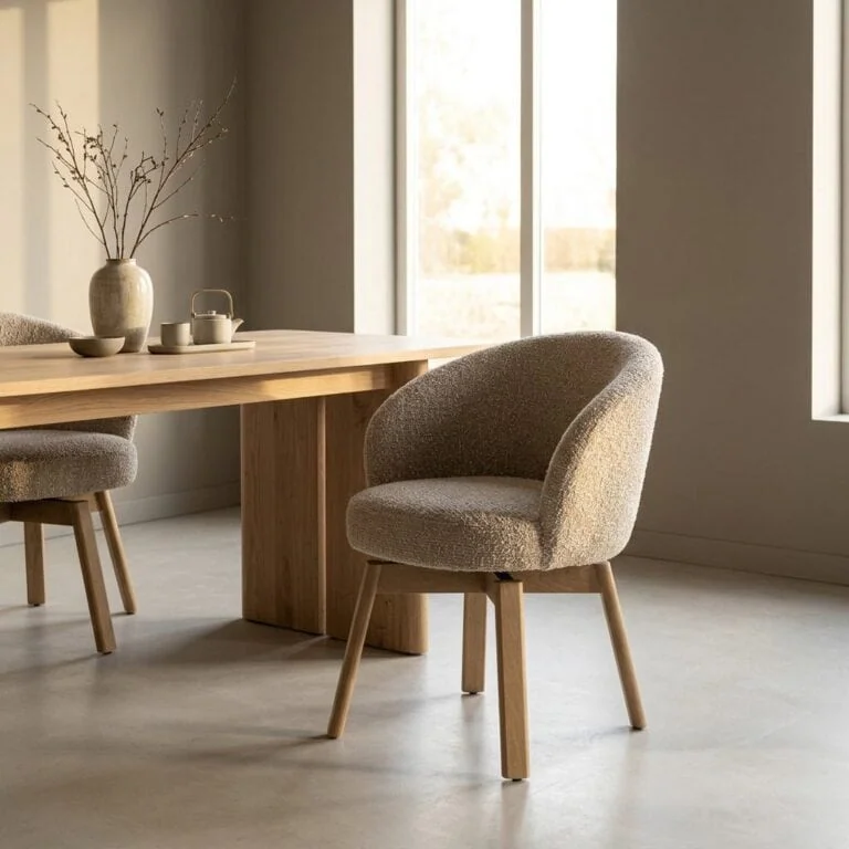 Livia Eetkamerstoel Taupe stof