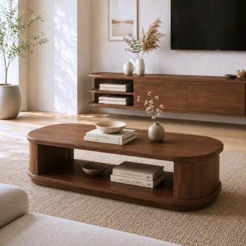 Luca salontafel 110 cm walnoot