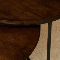 Martin Salontafel set van 3 rond Walnoot