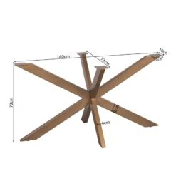 Matrixpoot Brons Ovaal/Rechthoek 140cm
