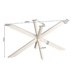 Matrixpoot Zand Ovaal/Rechthoek 140cm