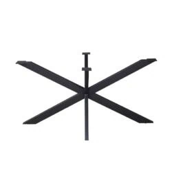 Matrixpoot Zwart Ovaal/Rechthoek 140cm