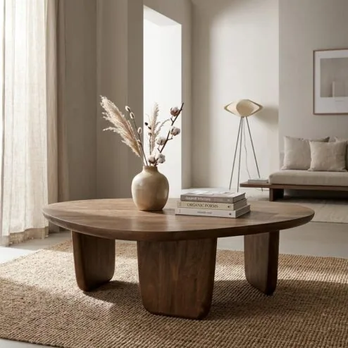 Maud Salontafel Bruin mangohout 100cm
