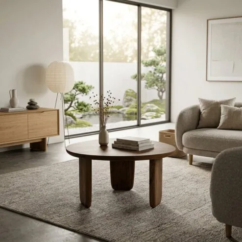 Maud Salontafel Bruin mangohout 65cm