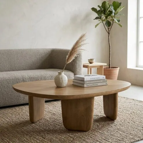 Maud Salontafel Naturel mangohout 100cm