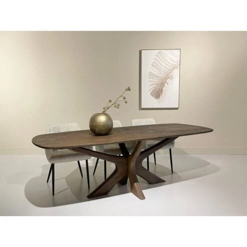 Montreaux Eettafel Bruin Deens ovaal 250cm