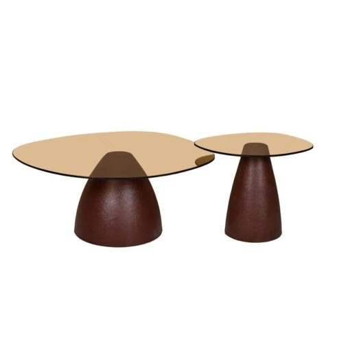 Mylon Salontafel glas Burgundy 86cm