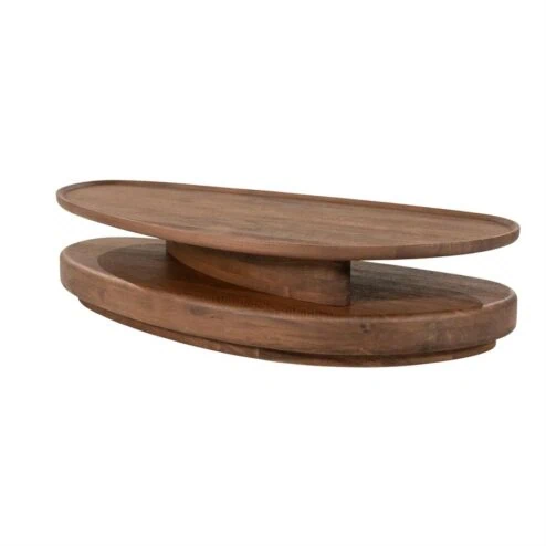 Alternative view of Nino Salontafel Organisch Large Bruin 140cm