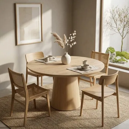 Nola Eettafel naturel 130 cm