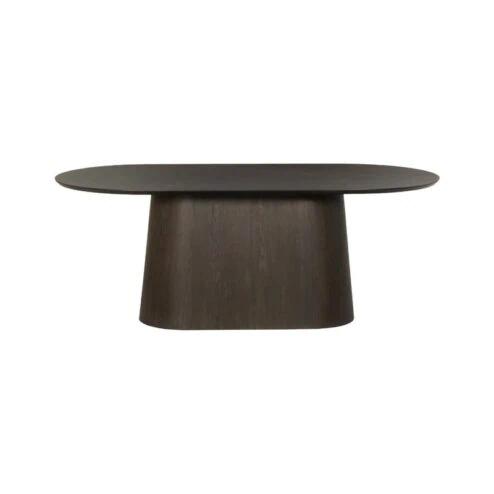 Novero Eettafel Espresso eiken ovaal 200cm