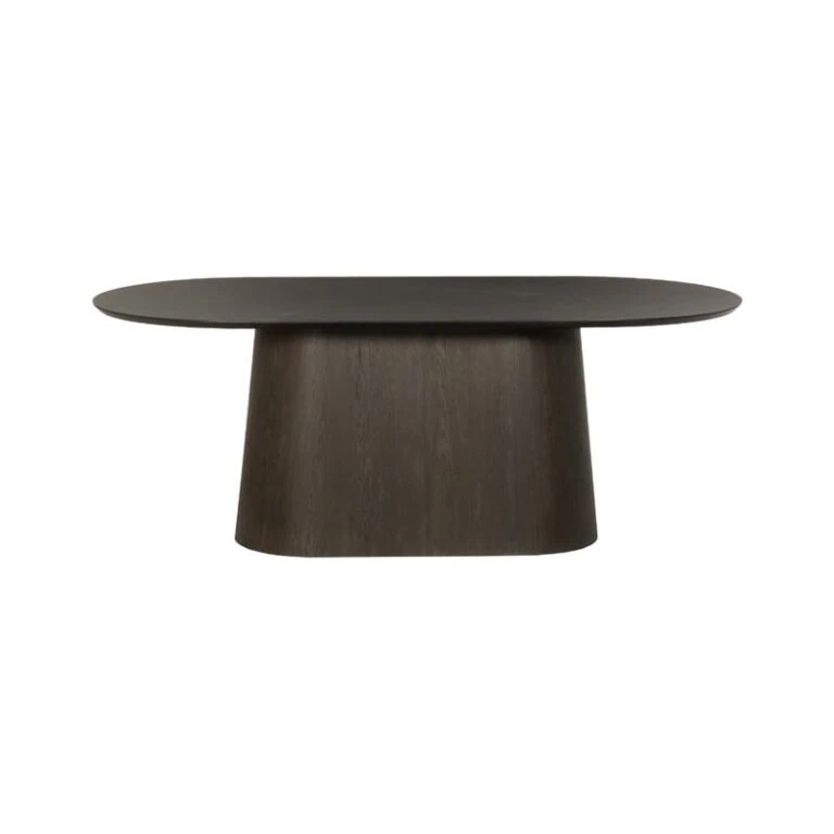 Novero Eettafel Espresso eiken ovaal 200cm