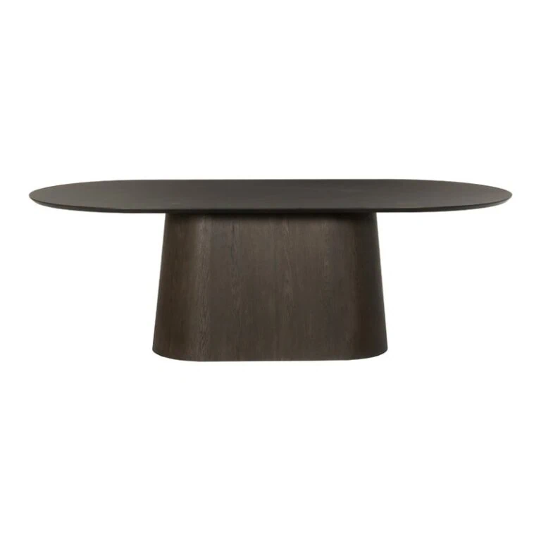 Novero Eettafel Espresso eiken ovaal 230cm