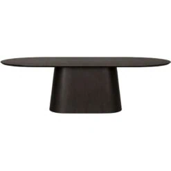 Novero Eettafel Espresso eiken ovaal 280cm