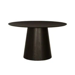 Novero Eettafel rond Espresso eiken 130cm