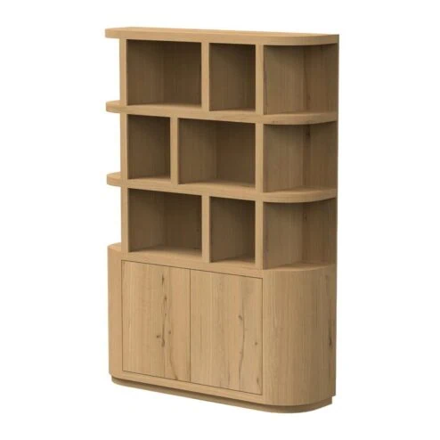 Novero Vakkenkast naturel eiken 145cm