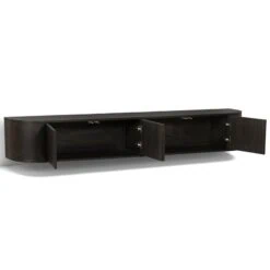 Novero Zwevend Tv meubel Espresso eiken 220cm