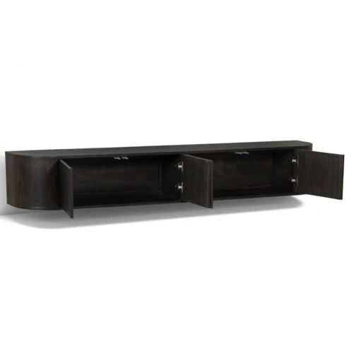 Novero Zwevend Tv meubel Espresso eiken 220cm