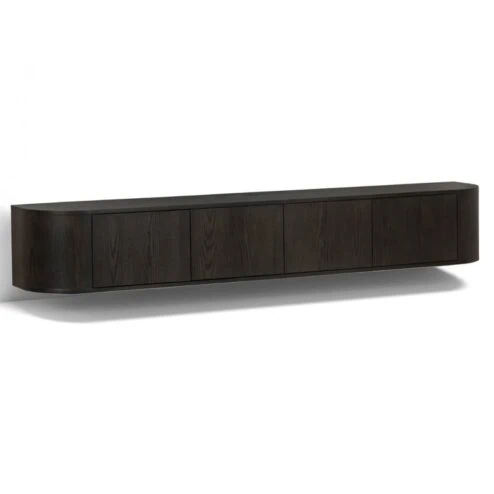 Novero Zwevend Tv meubel Espresso eiken 220cm