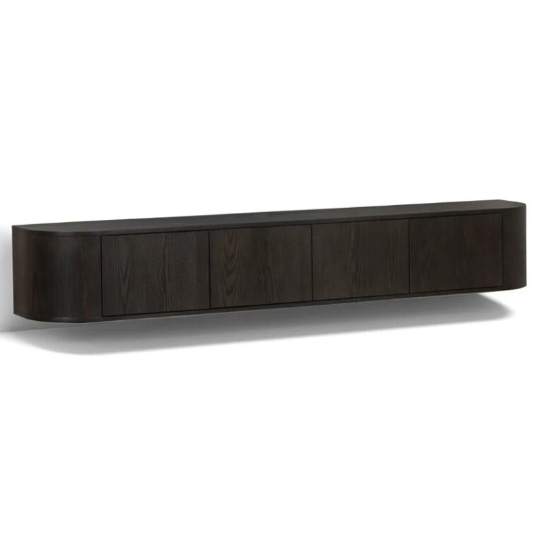 Novero Zwevend Tv meubel Espresso eiken 220cm