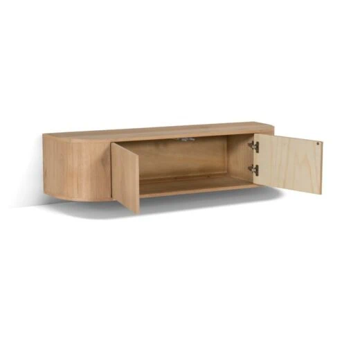 Novero Zwevend Tv meubel naturel eiken 140cm