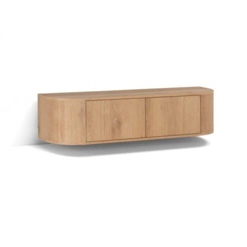Novero Zwevend Tv meubel naturel eiken 140cm