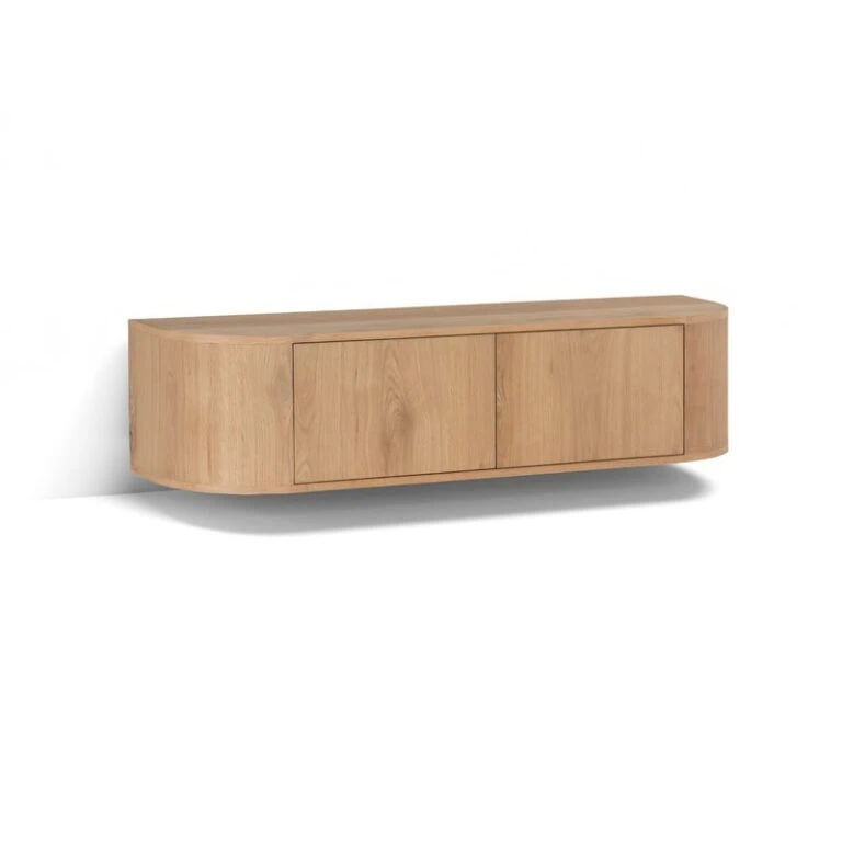 Novero Zwevend Tv meubel naturel eiken 140cm