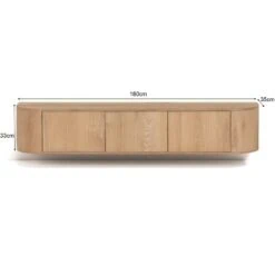 Novero Zwevend Tv meubel naturel eiken 180cm