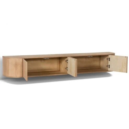 Novero Zwevend Tv meubel naturel eiken 220cm