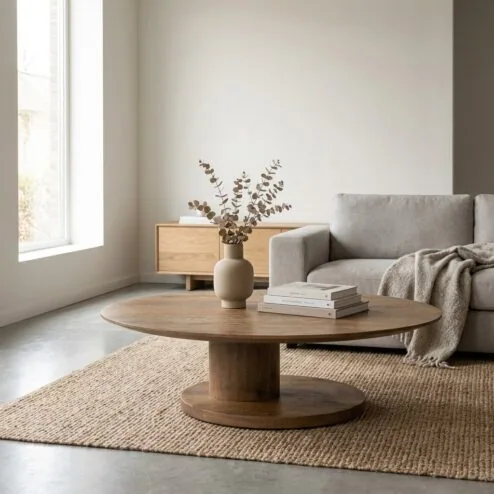 Novia Salontafel Lichtbruin mangohout 120cm