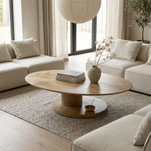 Novia Salontafel Naturel mangohout 120cm