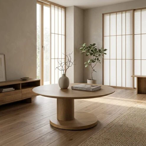 Novia Salontafel Naturel mangohout 90cm