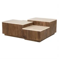 Quido Salontafel in 3 hoogtes Marmer 105cm