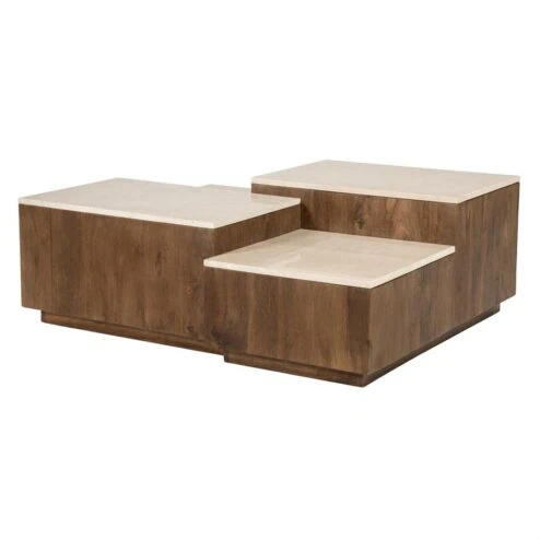 Alternative view of Quido Salontafel in 3 hoogtes Marmer 105cm