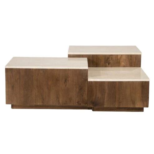 Quido Salontafel in 3 hoogtes Marmer 105cm