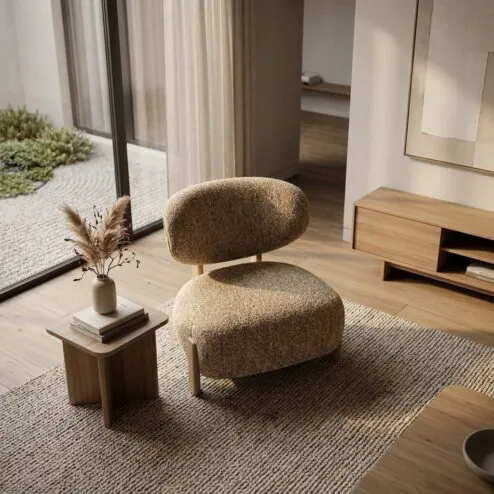 Reiza Fauteuil naturel Taupe