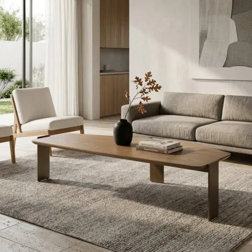 Robert Salontafel Bruin hout 150cm