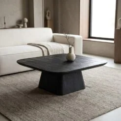 Salontafel Aron vierkant 80x80 zwart