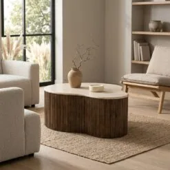 Salontafel Mari 83x72x34 bruin