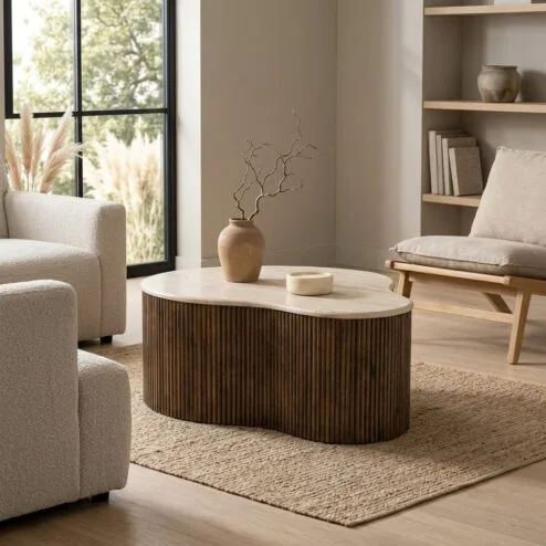 Salontafel Mari 83x72x34 bruin