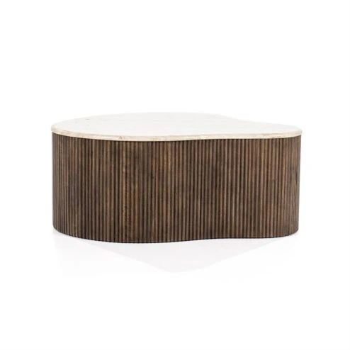 Alternative view of Salontafel Mari 83x72x34 bruin