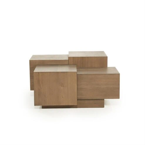Alternative view of Salontafel Quinten vierkant bruin 80cm