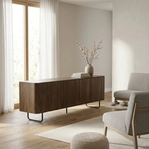 TV meubel James mangohout Bruin 190cm
