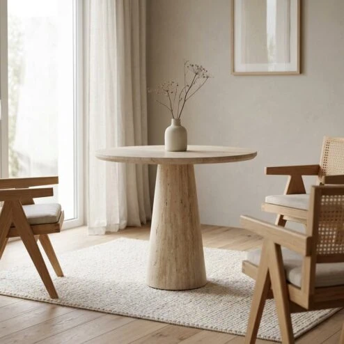 Tafel Aime 70x75 beige