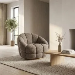 Tina Fauteuil Taupe stof