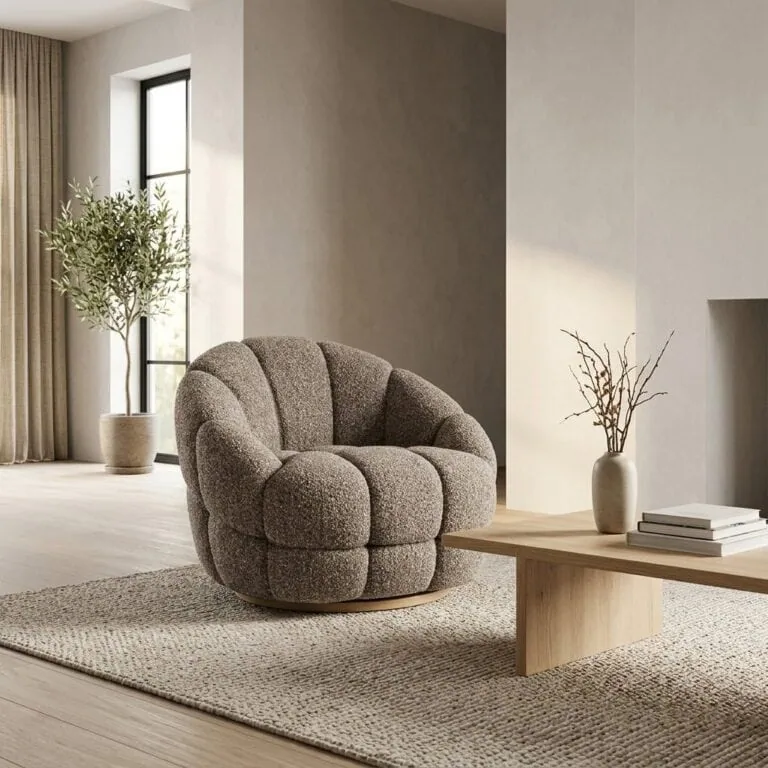Tina Fauteuil Taupe stof