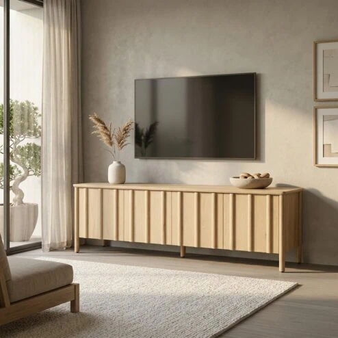 Tv-meubel Jake 4 deurs naturel 183cm