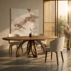 Vienna Eettafel deens ovaal walnoot 210cm