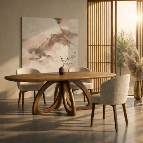 Vienna Eettafel deens ovaal walnoot 210cm