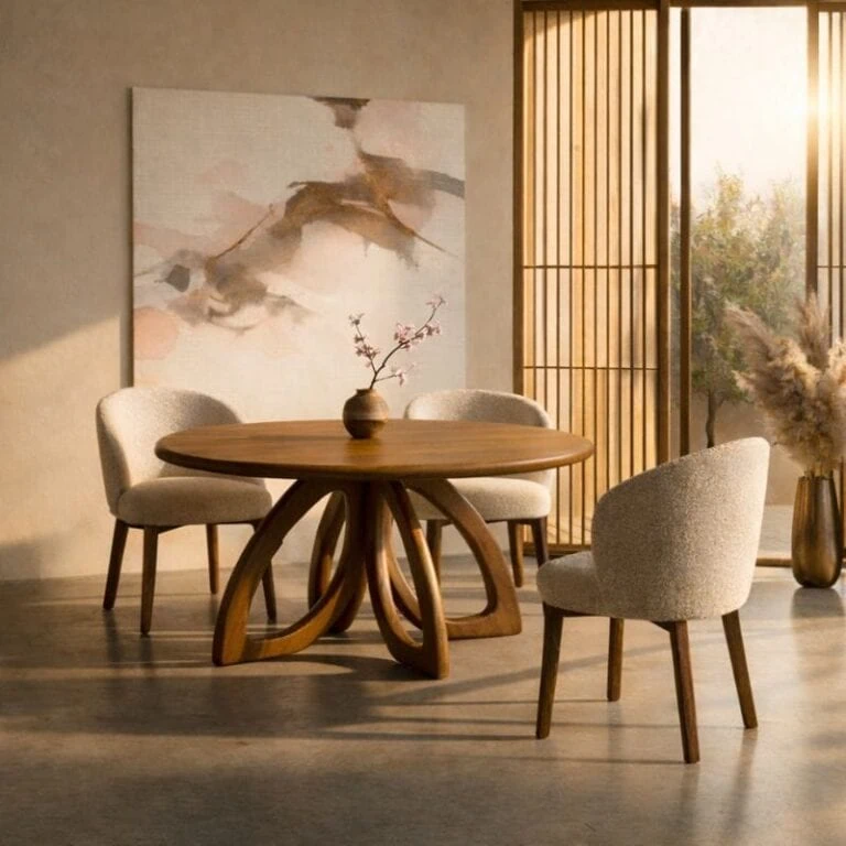 Vienna Eettafel rond walnoot 130cm